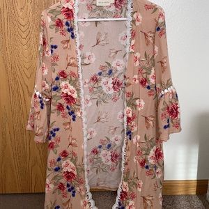 Lace It Up Floral Cardigan